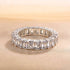 Louily Elegant Radiant Cut Women's Wedding Band In Sterling Silver - louilyjewelry