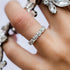 Louily Elegant Round Cut Full Wedding Band for Women In Sterling Silver - louilyjewelry