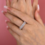 Louily Eternity Emerald Cut Women's Wedding Band In Sterling Silver - louilyjewelry