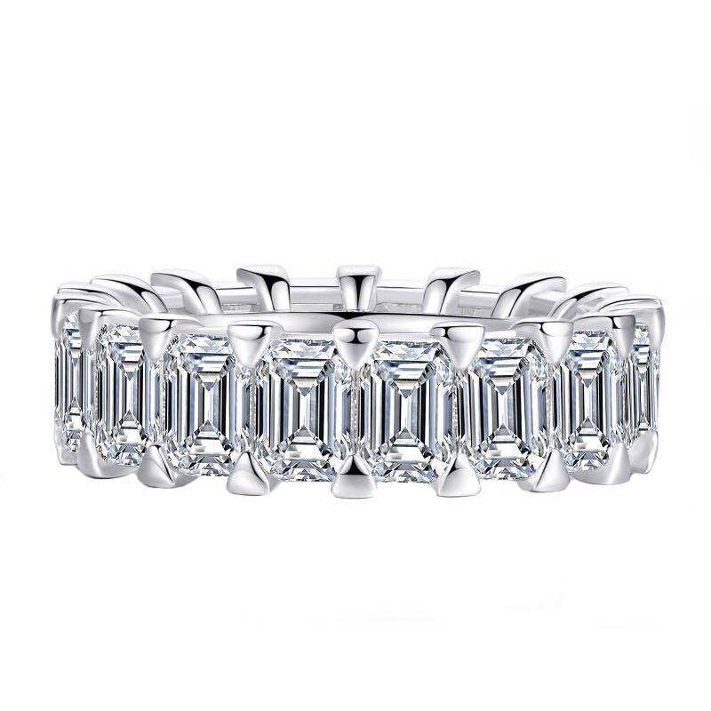 Louily Eternity Simulated Diamond Wedding Band for Women - louilyjewelry