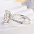 Louily Exclusive Crushed Ice Cushion Cut Engagement Ring For Women In Sterling Silver - louilyjewelry