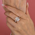Louily Exclusive Crushed Ice Cushion Cut Engagement Ring For Women In Sterling Silver - louilyjewelry