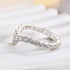 Louily Exclusive V-shaped Design Full Wedding Band - louilyjewelry