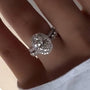 Louily Exquisite Halo Oval Cut Wedding Set For Women In Sterling Silver - louilyjewelry