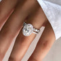 Louily Exquisite Halo Oval Cut Wedding Set For Women In Sterling Silver - louilyjewelry