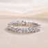 Louily Fashion Design Marquise Cut & Round Cut Wedding Band In Sterling Silver - louilyjewelry