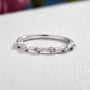 Louily Fashion Design White Gold Round Cut Women's Wedding Band In Sterling Silver - louilyjewelry