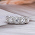Louily Fashion Halo Five Stone Anniversary Ring In Sterling Silver - louilyjewelry