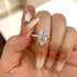 Louily Fashion Marquise Cut Women's Engagement Ring In Sterling Silver - louilyjewelry