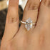 Louily Fashion Marquise Cut Women's Engagement Ring In Sterling Silver - louilyjewelry
