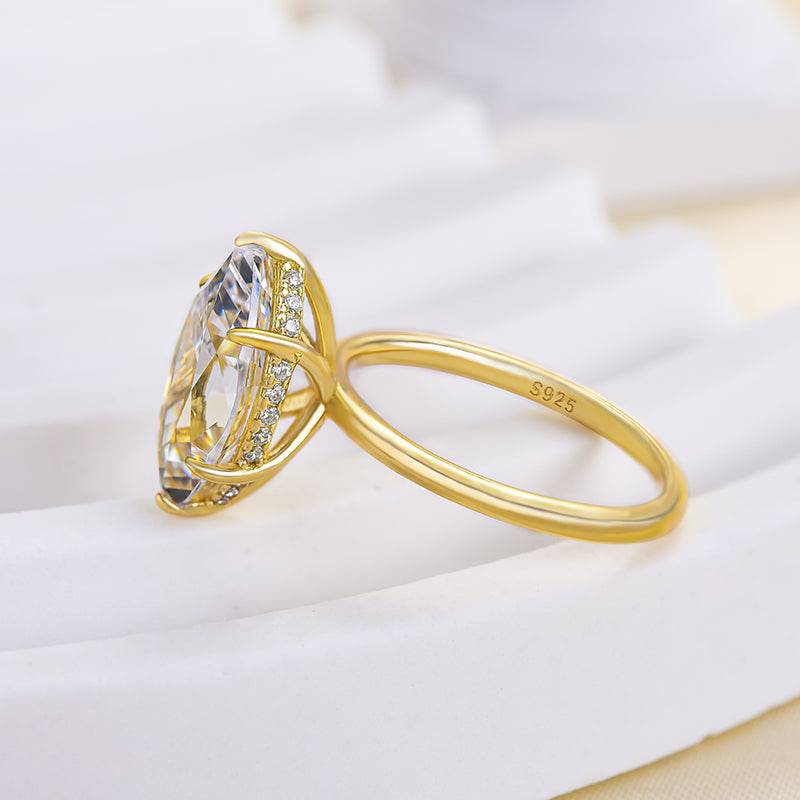 Louily Fashion Marquise Cut Women's Engagement Ring In Sterling Silver - louilyjewelry