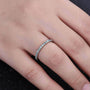 Louily Full Eternity Paraiba Tourmaline Women's Wedding Band In Sterling Silver - louilyjewelry