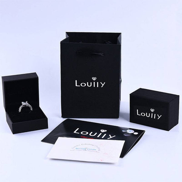 Louily Gorgeous Oval Cut Simulated Diamond Engagement Ring In Sterling Silver