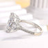 Louily Gorgeous Three Stone Crushed Ice Radiant Cut Engagement Ring - louilyjewelry