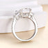 Louily Gorgeous Three Stone Crushed Ice Radiant Cut Engagement Ring - louilyjewelry