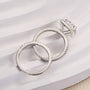 Louily Halo Cushion Cut Wedding Ring Set In Sterling Silver - louilyjewelry