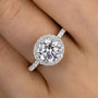 Louily Halo Round Cut Engagement Ring In Sterling Silver - louilyjewelry
