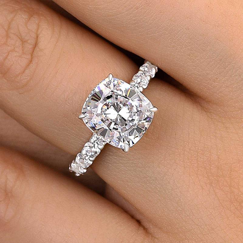 Louily Honorable Cushion Cut Engagement Ring - louilyjewelry