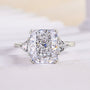 Louily Honorable Radiant & Triangle Cut Three Stone Engagement Ring - louilyjewelry