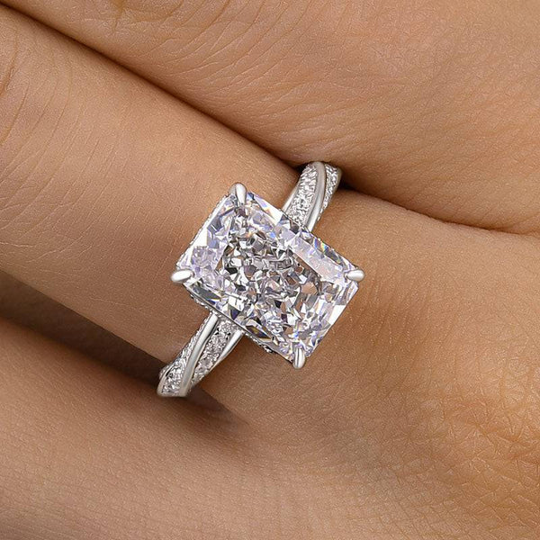 Louily Lovely Twist Crushed Ice Radiant Cut Engagement Ring
