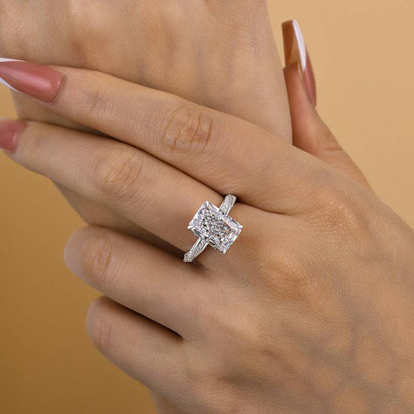 Louily Lovely Twist Crushed Ice Radiant Cut Engagement Ring