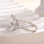 Louily Luxurious Crushed Ice Radiant Cut Three Stone Engagement Ring - louilyjewelry
