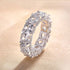 6.0Ct cushion cut full eternity wedding band