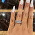 Louily Luxurious Halo Cushion Cut Wide Wedding Band For Women In Sterling Silver - louilyjewelry