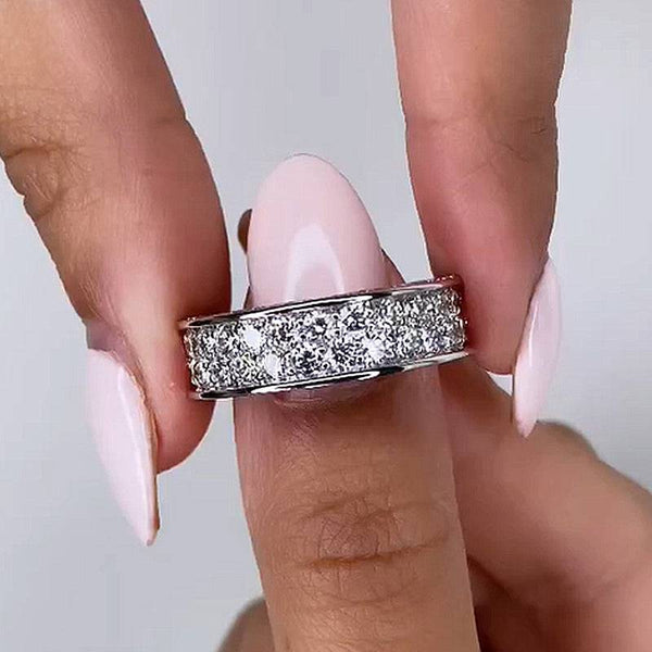 Louily Luxurious Pave Wedding Band