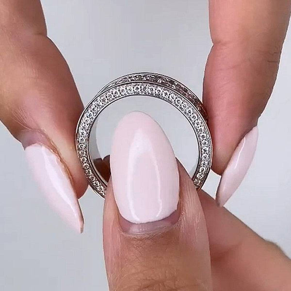 Louily Luxurious Pave Wedding Band