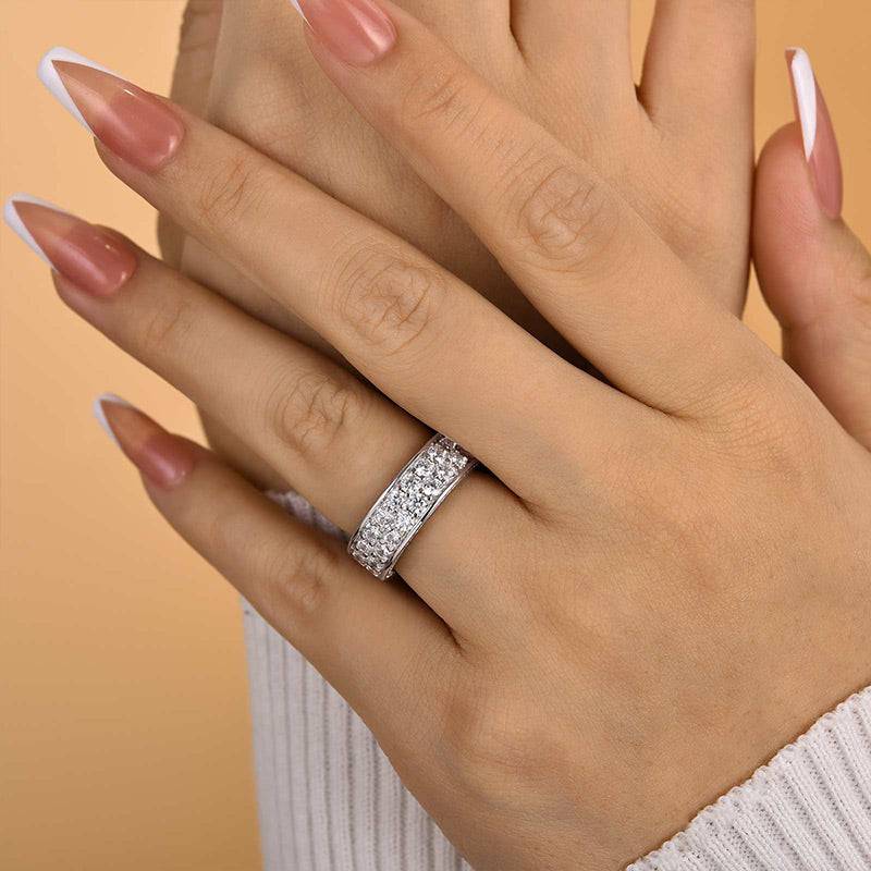 Louily Luxurious Pave Wide Wedding Band - louilyjewelry