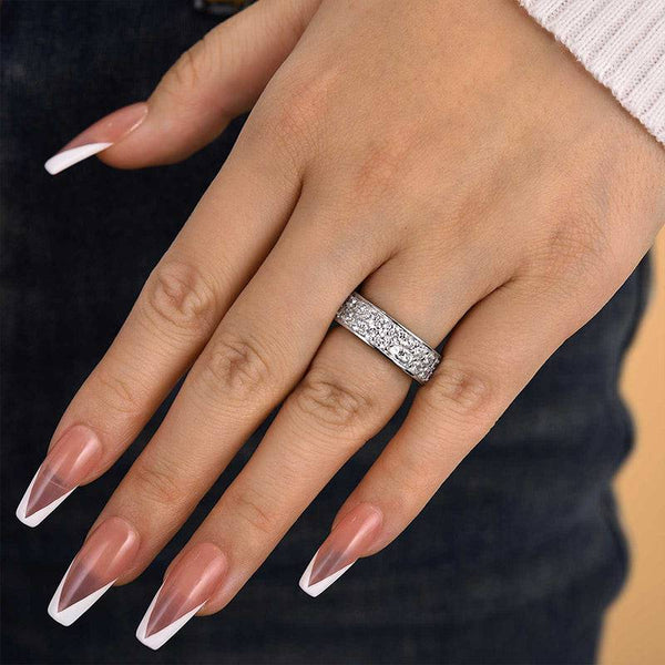 Louily Luxurious Pave Wedding Band