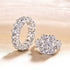 Louily Luxurious Three Stone Radiant Cut Wedding Set In Sterling Silver - louilyjewelry
