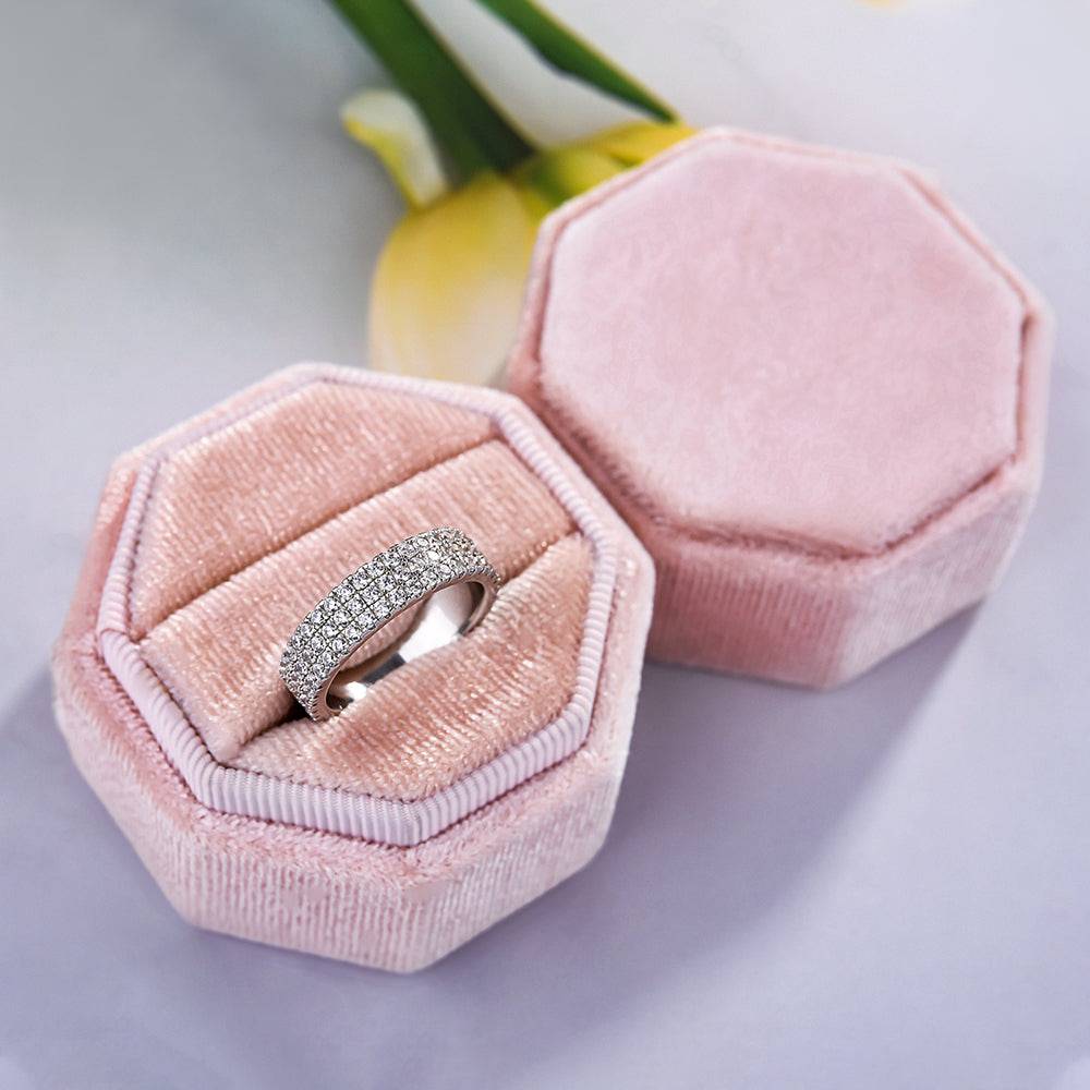 Louily Luxury Pave Women's Wedding Band In Sterling Silver - louilyjewelry