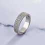 Louily Luxury Pave Women's Wedding Band In Sterling Silver - louilyjewelry