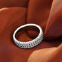 Louily Luxury Pave Women's Wedding Band In Sterling Silver - louilyjewelry