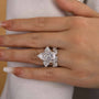 Louily Luxury 8.0 Ct Pear Cut Three Stone Wedding Set - louilyjewelry