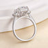 Louily Luxury Three Stone Emerald Cut Engagement Ring - louilyjewelry