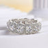 Louily Precious Halo Cushion Cut Wedding Band For Women In Sterling Silver - louilyjewelry