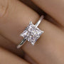Louily Square Princess Cut Engagement Ring for Women In Sterling Silver - louilyjewelry