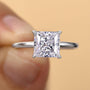 Louily Square Princess Cut Engagement Ring for Women In Sterling Silver - louilyjewelry