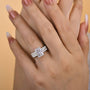 Louily Radiant Cut White Stone 3PC Wedding Set In Sterling Silver - louilyjewelry