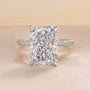 7.0Ct Simulated Diamond Radiant Cut Engagement Ring Promise Rings In Sterling Silver - louilyjewelry