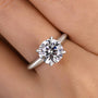 Louily Sparkle Round Cut Engagement Ring - louilyjewelry