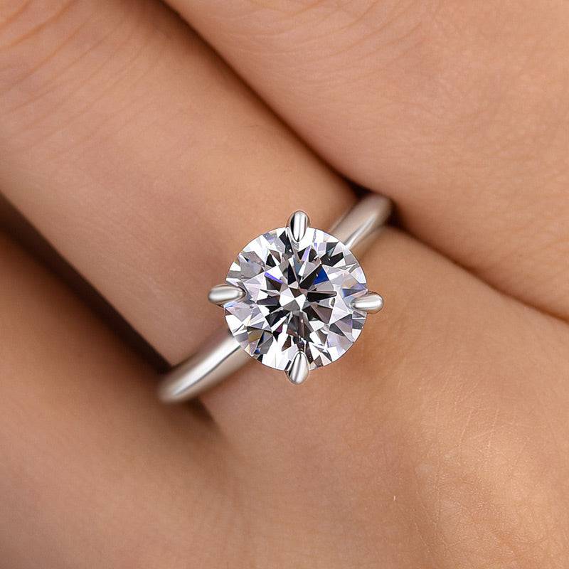 Louily Sparkle Round Cut Engagement Ring - louilyjewelry