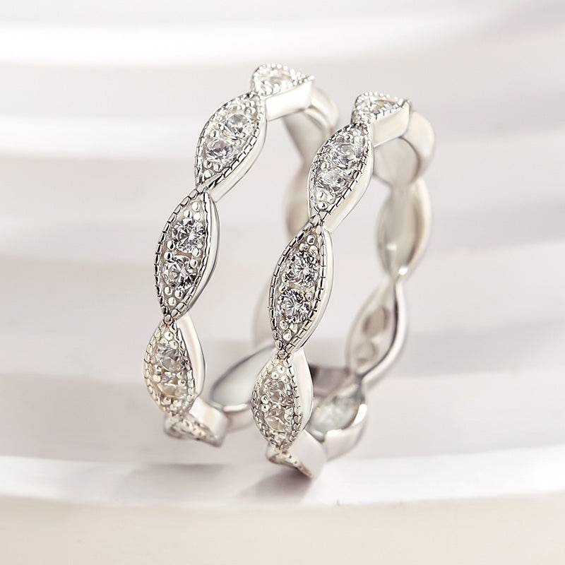 Louily Special Round Cut Jacket Wedding Band For Women In Sterling Silver - louilyjewelry