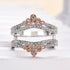 Louily Special Two-tone Round Cut Jacket Wedding Band - louilyjewelry