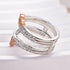 Louily Special Two-tone Round Cut Jacket Wedding Band - louilyjewelry