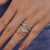 Louily Special Two-tone Round Cut Jacket Wedding Band - louilyjewelry