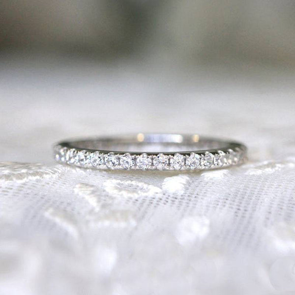 Louily Stunning 3PC Wedding Band Set In Sterling Silver